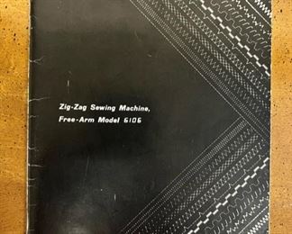 Vintage Singer Zig-Zag Sewing Machine, Free-Arm Model 6106 with sewing cabinet