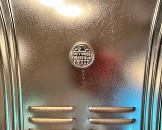 Vintage Heywood Wakefield Art Deco upholstered chrome “Theatre” chairs