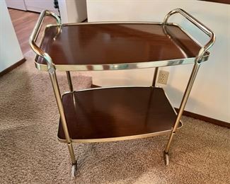 Cosco Mid Century brass bar cart