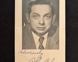 Autographed photo of Minnesota’s 28th Governor, C. Elmer Anderson