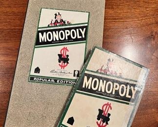 1954 Monopoly Popular Edition with coordinating Monopoly Board
