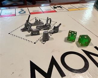 1954 Monopoly Popular Edition with coordinating Monopoly Board