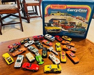 A sampling of the vintage Matchbox and Hot Wheels collection