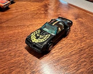 A sampling of the vintage Matchbox and Hot Wheels collection, including a 1977 Hot Bird