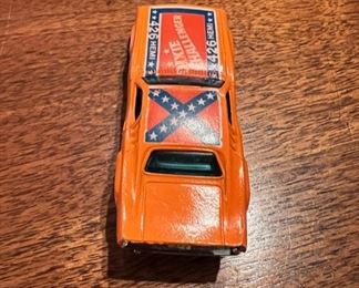 A sampling of the vintage Matchbox and Hot Wheels collection, including a 1970 Dixie Challenger