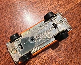 A sampling of the vintage Matchbox and Hot Wheels collection, including a 1970 Dixie Challenger