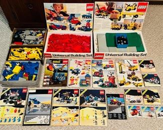 Large collection of 18 vintage LEGO sets. These are being sold as a LOT as all pieces have been color organized and combined