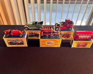 A sampling of the vintage Matchbox and Hot Wheels collection, including some Matchbox, “Models of Yesteryear”, with original boxes