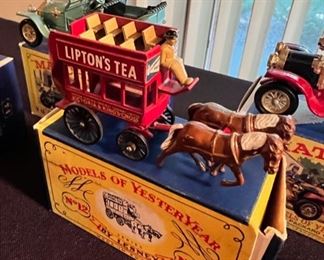 A sampling of the vintage Matchbox and Hot Wheels collection, including some Matchbox “Models of Yesteryear”, with original boxes