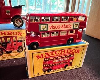 A sampling of the vintage Matchbox and Hot Wheels collection, including some Matchbox “Models of Yesteryear”, with original boxes