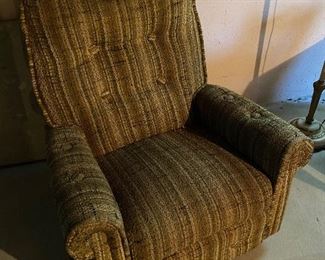 Upholstered easy chair.