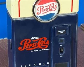 Pepsi Cola Vending Machine Transistor Radio	7 x 4.25 x 2.25in	HxWxD
