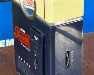 Pepsi Cola Vending Machine Transistor Radio	7 x 4.25 x 2.25in	HxWxD
