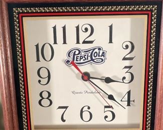 Pepsi Generations of Great Taste Quartz Pendulum Wall Clock	18.5x10.5x2.5in	HxWxD

