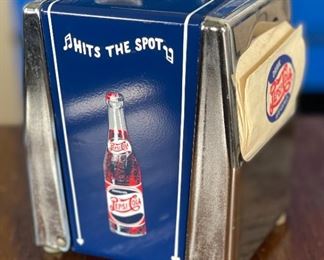 Pepsi Napkin dispenser	5.5x4x4.75in	HxWxD
