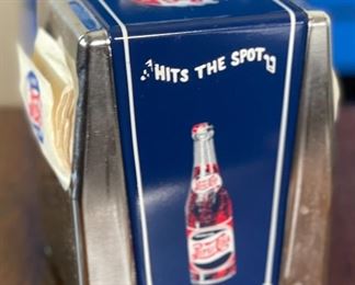Pepsi Napkin dispenser	5.5x4x4.75in	HxWxD
