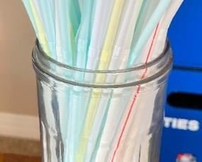 Vintage Pepsi-Cola Retro Style Soda Fountain Diner Glass Straw Holder Dispenser	11.5 x 4in Diameter at base	
