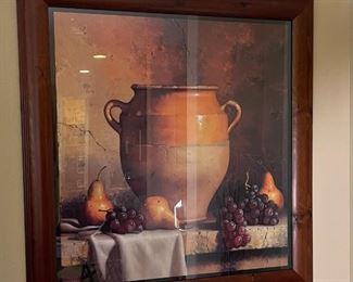 Framed Art Loran Speck Confit Jar with Pears & Grapes Print	Frame: 41x39in	
