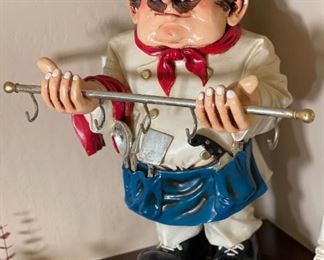 Leonardo Luna Resin Chef Statute Pot Holder	25x20x12in	HxWxD
