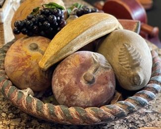 Rustic Ceramic Fruit Bowl	8in H x 15in diameter	
