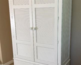 Stanley White Cottage Revival Wardrobe Cabinet Armoire	81.5 x 52 x 22in	HxWxD
