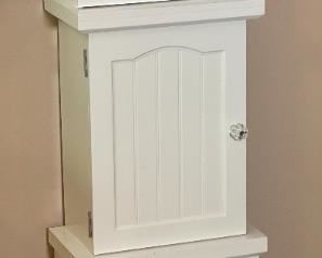 White Clock Cabinet	44 x 18 x 8in	HxWxD
