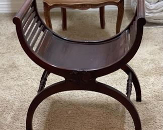 Antique Curule Chair U Stool	26 x 25 x 15in	HxWxD
