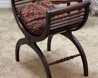 Antique Curule Chair U Stool	26 x 25 x 15in	HxWxD
