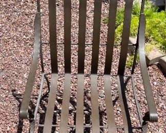 Heavy Travertine & Iron Patio Dining Table w/ 6 Chairs	Table: 29 x 42 x 84in	HxWxD
