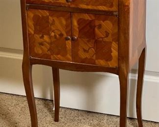 Antique Marquetry Marble Top Petite Commode	29 x 15 x 12in	HxWxD
