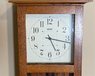 Canterbury Wall Clock Oak Mission Style Quartz	31 x 13.5 x 6in	HxWxD
