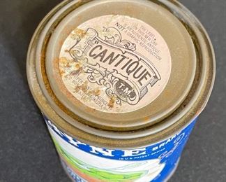 Wayne Small Green Lima Beans Antique Label	4x3.5in diameter	
