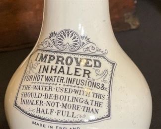 Antique Improved Inhaler Porcelain	6.75in H	
