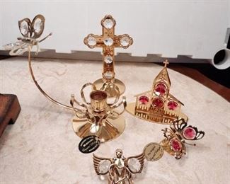 Crystal Delight 24-karat gold-plated decor