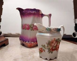 Vintage German porcelain pitchers