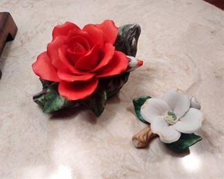 Norcrest and Georgian porcelain floral figurines
