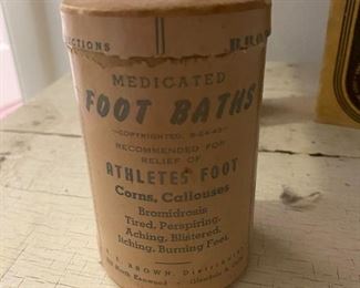 Vintage Medicated Foot Baths Packaging