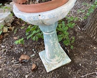 Vintage Cement Bird Bath