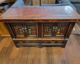 Mogolian/Tibet cabinet, 30" H x 46.5" W x 20" D
