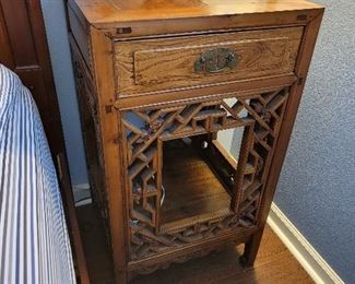 A pair of Chinese antique night stands, 35.5" H x 20" W x 20" D
