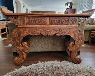 Chinese antique altar table, 40" H x 60" W, 14.5" D
