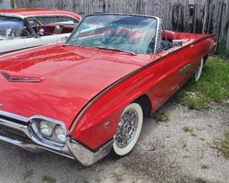 1963 Ford Thunderbird convertible, factory AC, swing away steering column, nice!