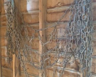 Heavy farm chains.
