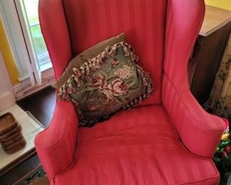 Red wing back chair