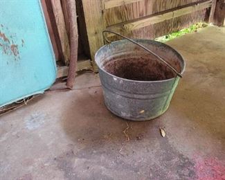 Old galvanized bucket