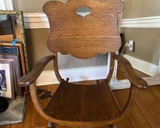 A nice and wide rocking chair--perfect for reading a book to a child in.
