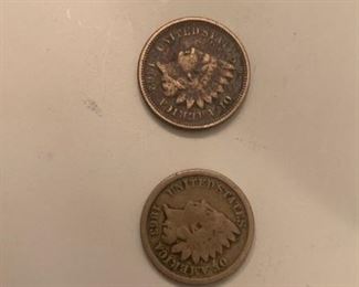 1860s Indian Head Pennies