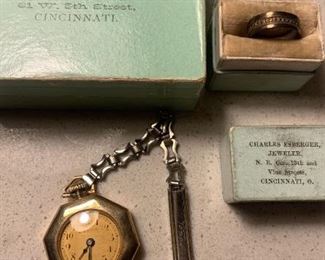 Antique 1920s Montauk Watch and 1880s Ring