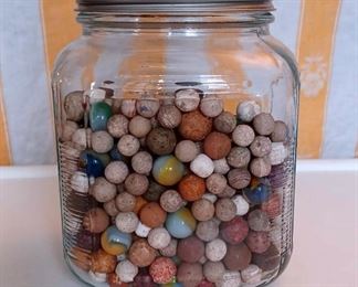 Antique Marbles Includes Bennington and Clay