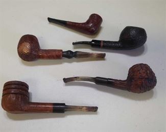 Assorted Textured Tobacco Pipe Lot